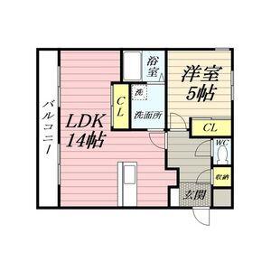 プリマヴェーラMORI(1LDK/2階)の間取り写真