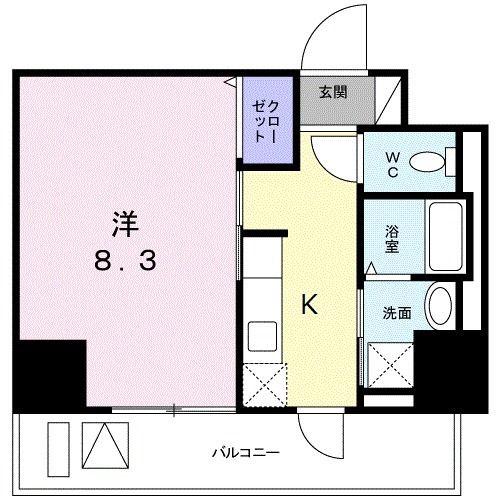 アビタ ヴァン(1K/4階)の間取り写真
