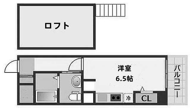 ラ・プレミア桜川(ワンルーム/3階)の間取り写真