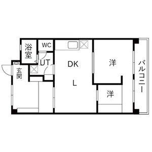 大曽根3棟(2LDK/8階)の間取り写真