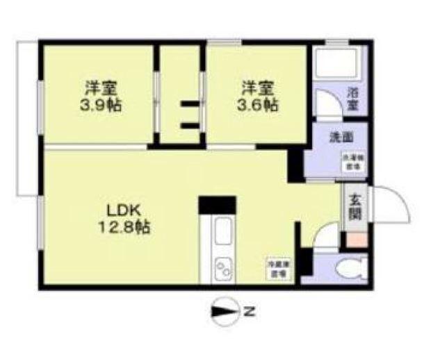 グランクレーア南砂(2LDK/2階)の間取り写真