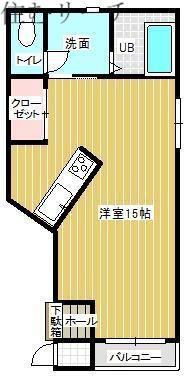 ジュンハイム(ワンルーム/1階)の間取り写真