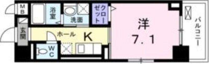 GARBO(1K/5階)の間取り写真