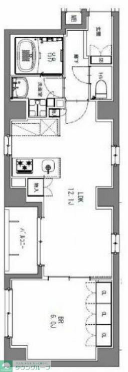 S-RESIDENCE日本橋馬喰町(1LDK/4階)の間取り写真