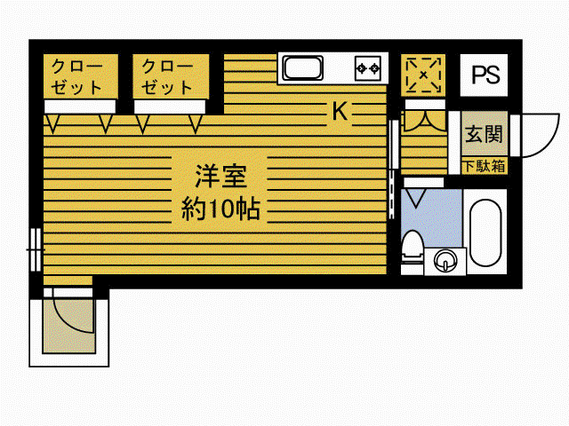 アネックス上野(ワンルーム/3階)の間取り写真