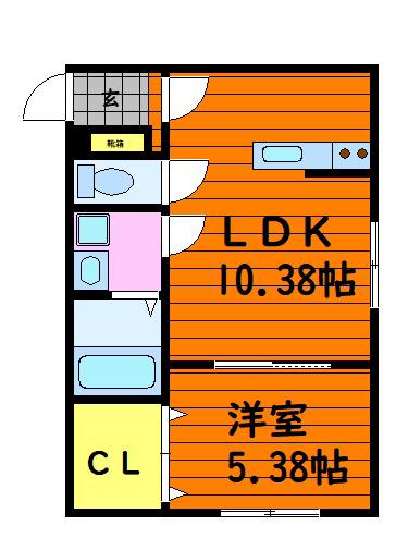SARAH(1LDK/1階)の間取り写真