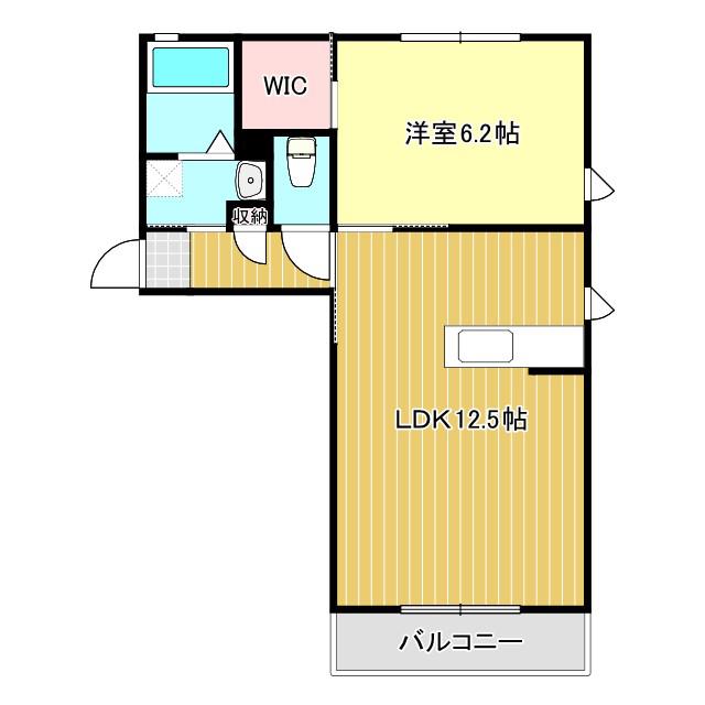ハイエストメゾン山崎(1LDK/2階)の間取り写真