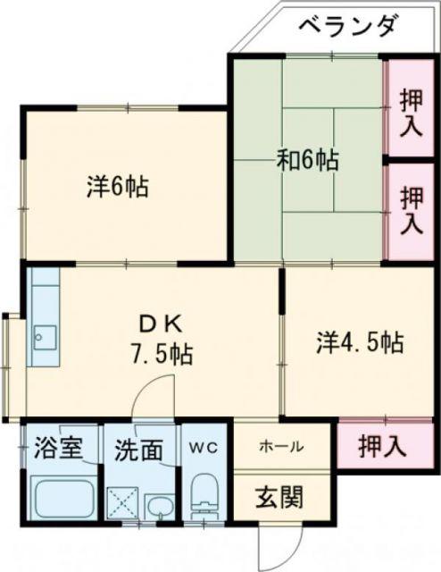 ステイトメイトII(3DK/2階)の間取り写真