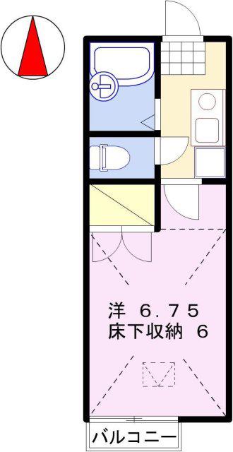 ナイスワン青山IV(1K/1階)の間取り写真