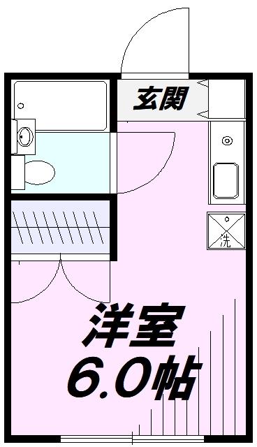 シティハイム92(1K/2階)の間取り写真