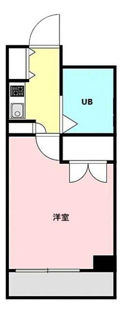 フレクション海老名国分(ワンルーム/5階)の間取り写真