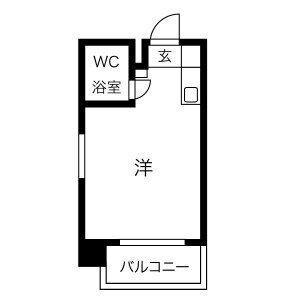 プリミエール鶴舞(ワンルーム/2階)の間取り写真
