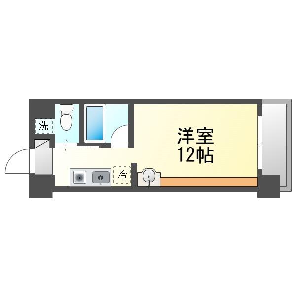 5FLOOR(ワンルーム/2階)の間取り写真