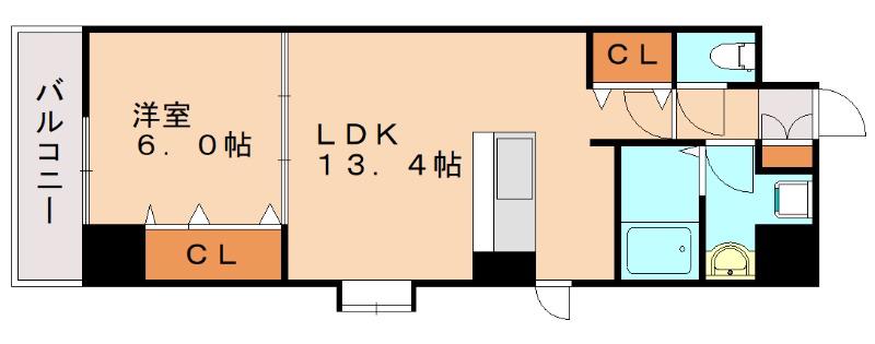 アークコート(1LDK/3階)の間取り写真