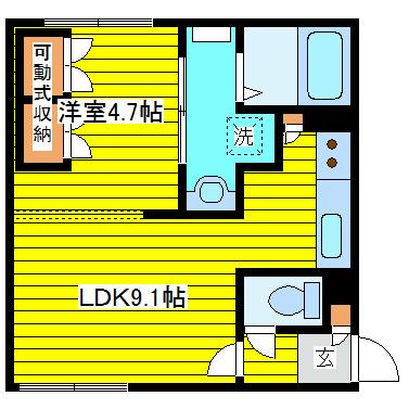 GRANDWOOD KANON(1LDK/2階)の間取り写真