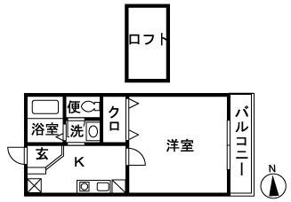 アンディ(1K/2階)の間取り写真