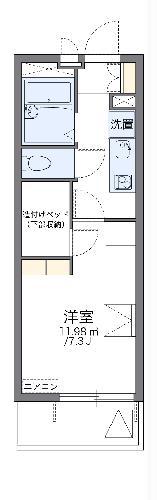 レオパレス若葉(1K/3階)の間取り写真