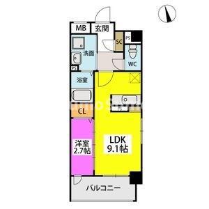 グラン ソレイユ井尻駅前(1LDK/5階)の間取り写真