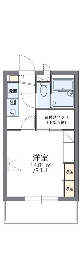 レオパレスグリーンヒルズ(1K/2階)の間取り写真