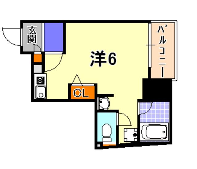 JKCROSS(ワンルーム/4階)の間取り写真