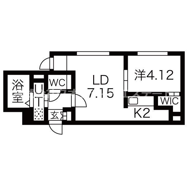 エヴァ麻生(1LDK/3階)の間取り写真