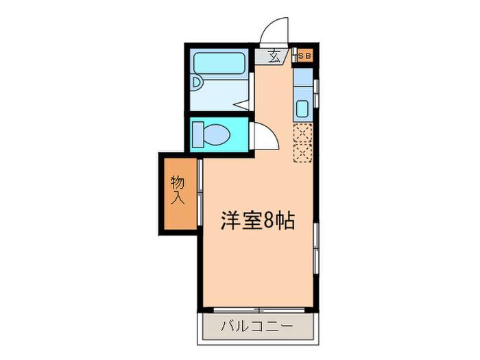 ハイムウシオパ-トII(ワンルーム/2階)の間取り写真