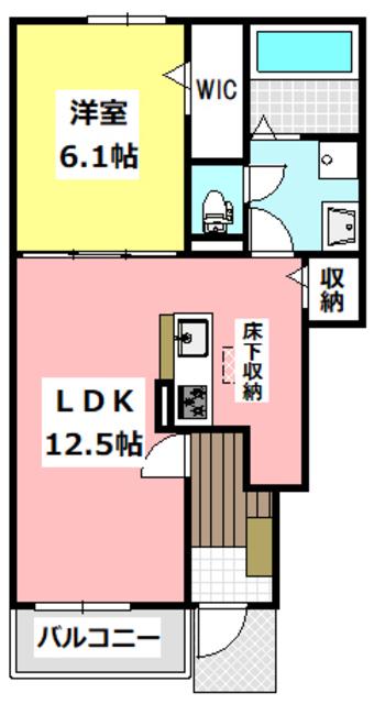 ジェイ プラサーダ(1LDK/1階)の間取り写真