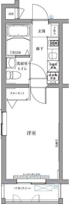 エスパシオ西高島平(1K/3階)の間取り写真