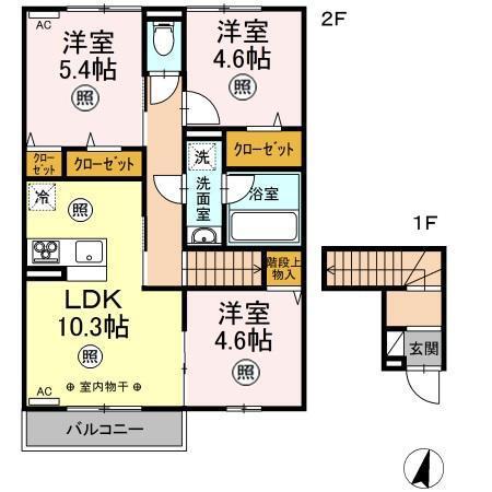 フェアビアンカ(3LDK/2階)の間取り写真