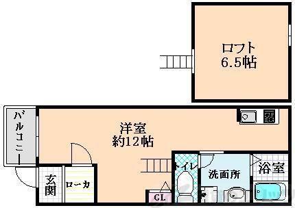 FOREST山崎(1LDK/1階)の間取り写真