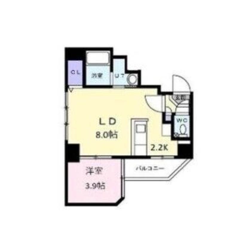 PRIVE菊水(1LDK/3階)の間取り写真