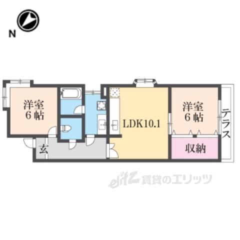 ライフステージ広瀬昭和新町3(2LDK/1階)の間取り写真