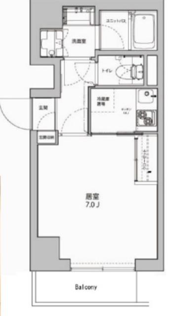 プライムアーバン麻布十番(1K/3階)の間取り写真