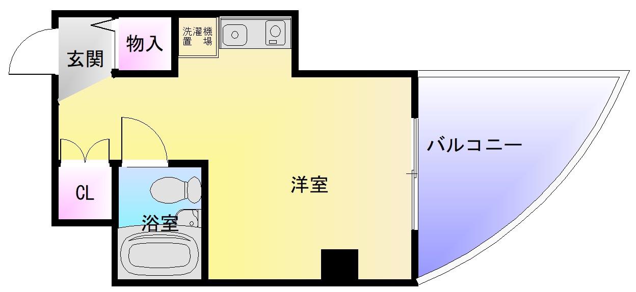 パール9(ワンルーム/6階)の間取り写真