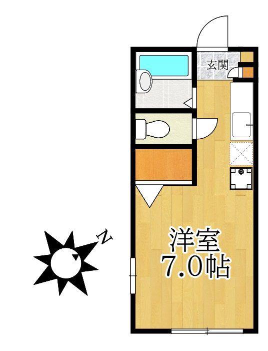 メゾンドテイト(ワンルーム/1階)の間取り写真