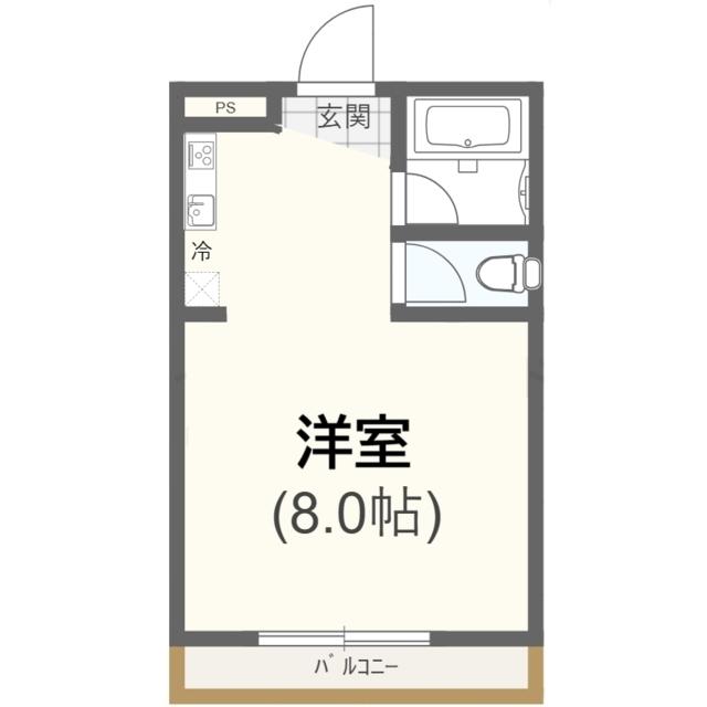 メゾンアン(ワンルーム/3階)の間取り写真
