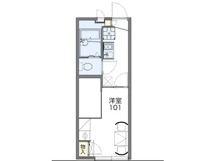 BELL NICE(1K/2階)の間取り写真