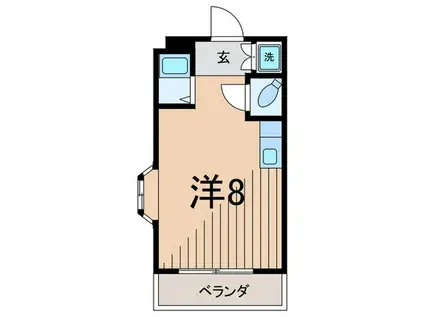 プレステージ三田(ワンルーム/2階)の間取り写真