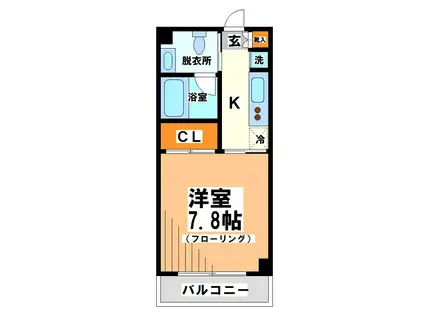 東京メトロ丸ノ内線 中野新橋駅 徒歩2分 5階建 築14年(1K/3階)の間取り写真