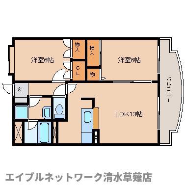 コート・パストラル(2LDK/1階)の間取り写真