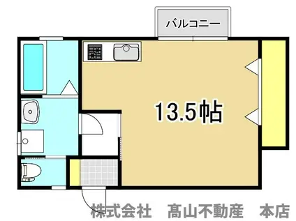 メゾン舞II(1K/1階)の間取り写真