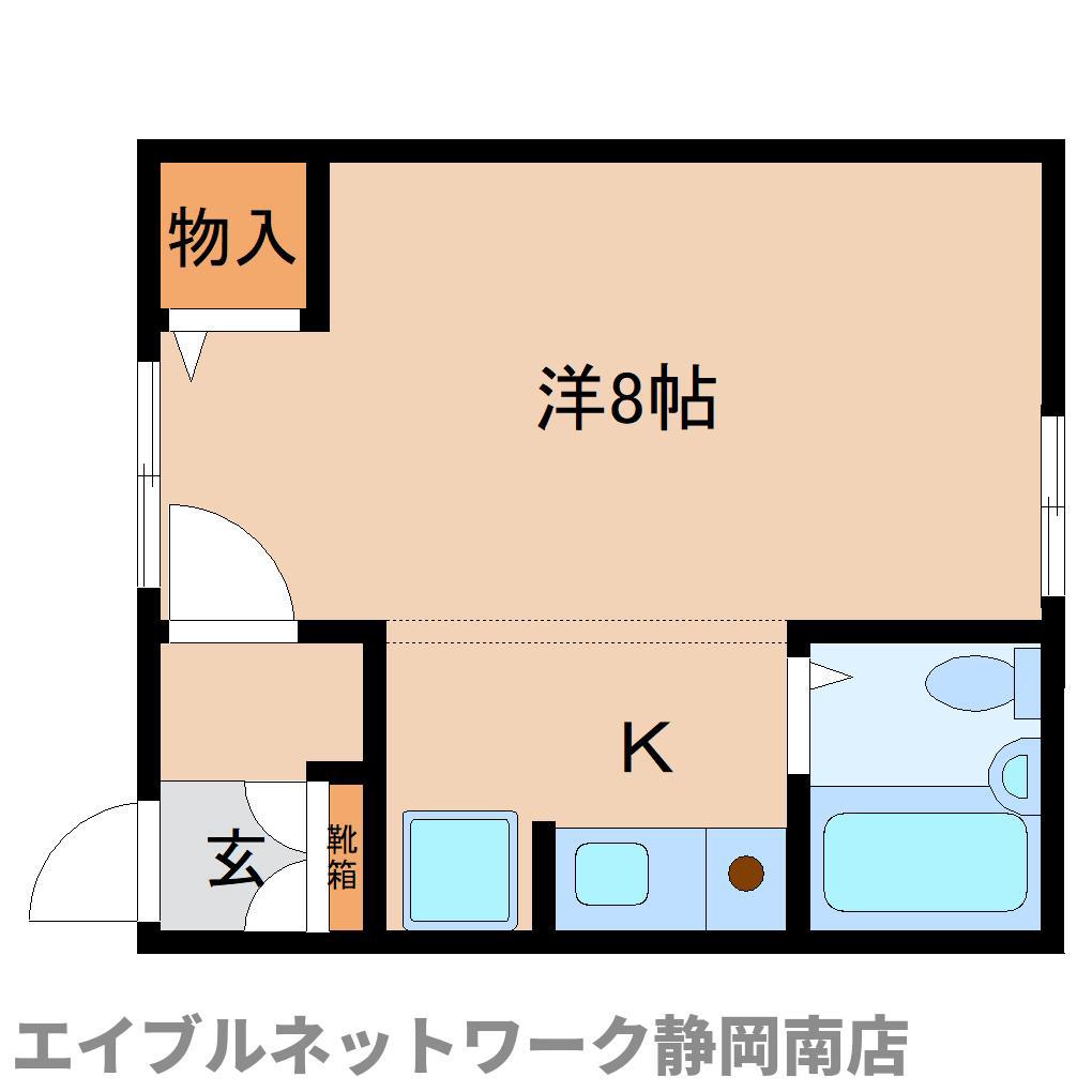 コーポ前田(ワンルーム/2階)の間取り写真