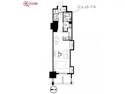 エルブ葵(ワンルーム/9階)の間取り写真