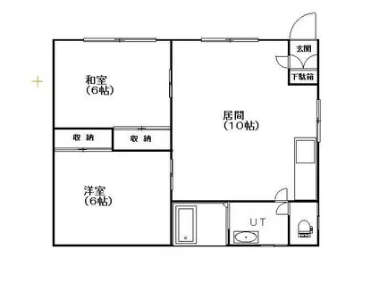 櫻井アパート(2LDK/1階)の間取り写真