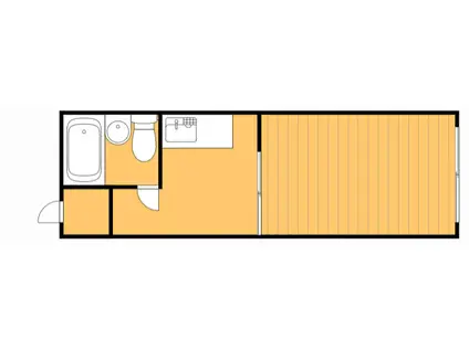 ルーベ堺町(1K/1階)の間取り写真
