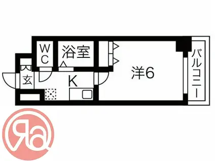 エスリード梅田西第2(1K/6階)の間取り写真