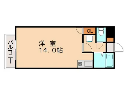 グローバル博多南(ワンルーム/3階)の間取り写真