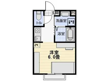 コンフォートハウス桜井(ワンルーム/2階)の間取り写真