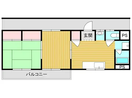 ときわコーポB(2DK/1階)の間取り写真
