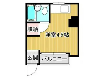 タカラマンション(ワンルーム/1階)の間取り写真